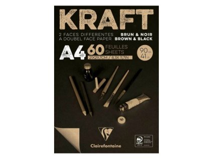 Skicák Kraft hnědo černý (90g/m2, 60 listů) A4