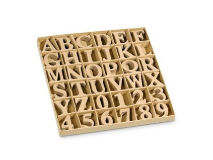 Kartonová písmena a číslice sada (36ks)