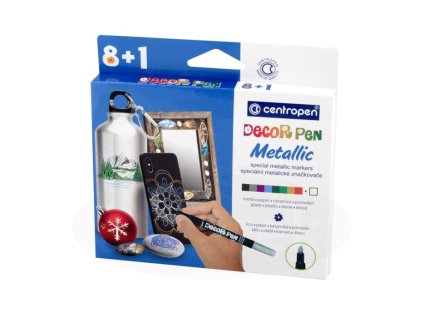 Decor Pen, speciální METALICKÉ značkovače (8+1)