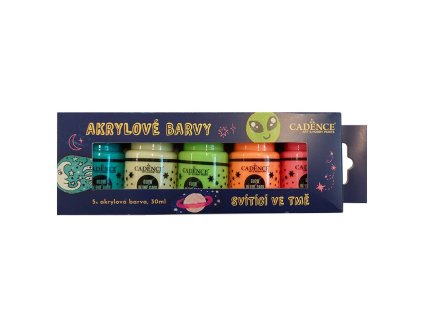 akrylove barvy cadence sada 5ks 30ml svitici ve tme