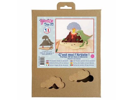 kreativni drevena sada k dotvoreni aladine tyranosaurus a sopka