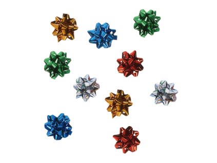 Mašlička dárková 3cm metalická 10ks
