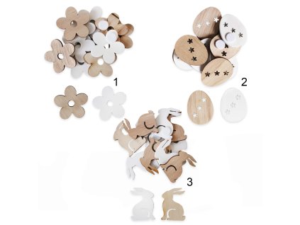 prizdoby jaro drevo 12ks 3 5cm mix