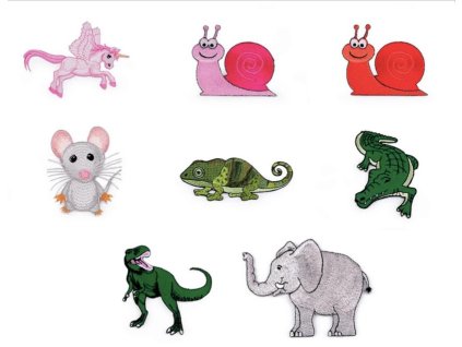 Nažehlovačky zvířata - mix motivů