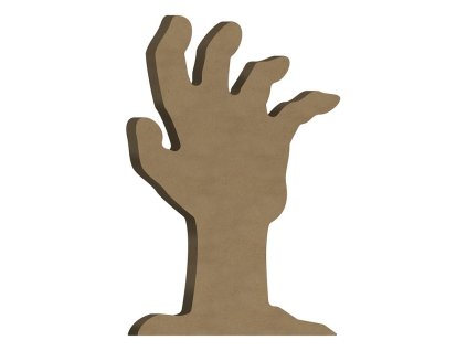 dreveny vyrez samostojici zombie ruka