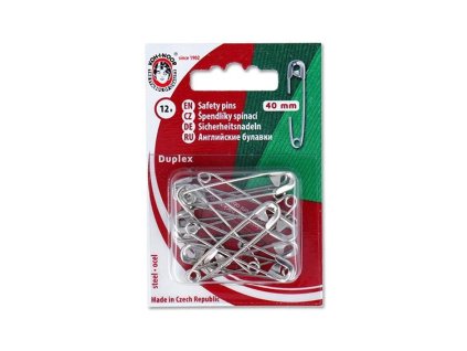 Špendlík spínací Duplex Fe d.40mm (v.1) 12ks