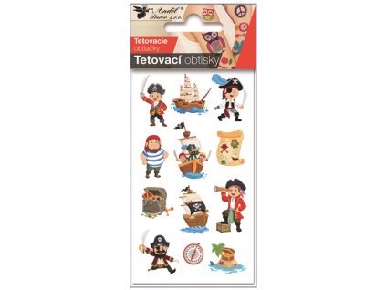 Tetovací obtisky 7,5 x 12 cm - piráti