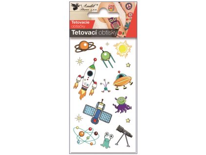 Tetovací obtisky 7,5 x 12 cm - vesmír