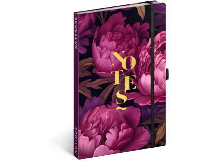 notes fialove kvety linkovany 13 21 cm 422097 44