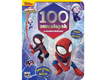 0006734 100 samolepek s omalovankami spidey