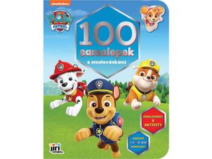 0008647 100 samolepek s omalovankami tlapkova patrola