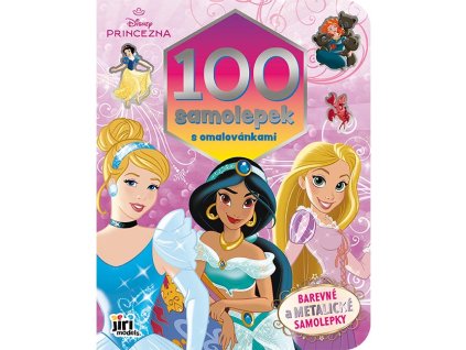 0008143 100 samolepek s omalovankami disney princezny