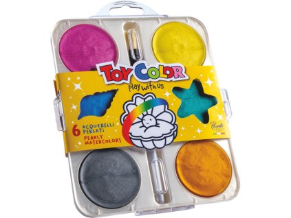 barvy vodové 57mm perleťové Toy Color 6ks