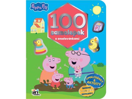 0009105 100 samolepek s omalovankami prasatko peppa