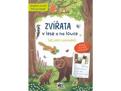 0009025 svet zvirat v samolepkach zvirata v lese a na louce