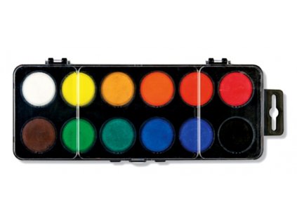 vodove barvy velke 12 odstinu prumer 30 mm original