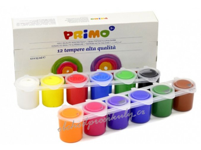 Temperové barvy- Primo 12 x 25 ml