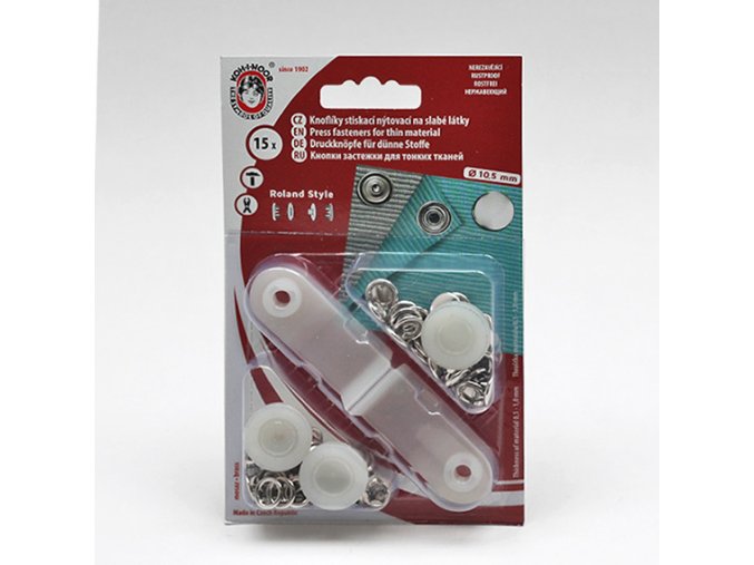 Knoflíky stiskací druky Roland Style Ms průměr 11mm (v.2) 15ks/karta