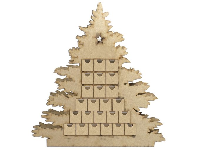 adventni kalendar dreveny vanocni stromecek