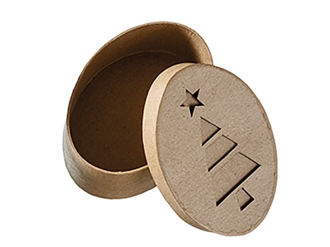 krabicka pappart z papermache k dotvoreni 8x11x5 cm podstava oval