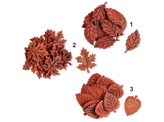 listy prizdoba 12ks 3cm