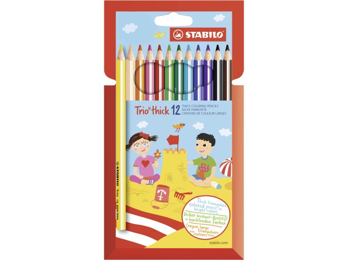 Pastelky Stabilo Trio thick 12 barev