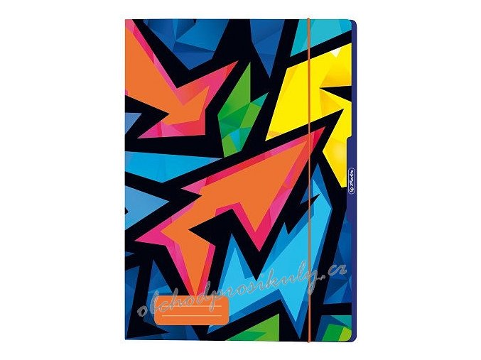 Herlitz - Desky s gumou A4, Neon Art