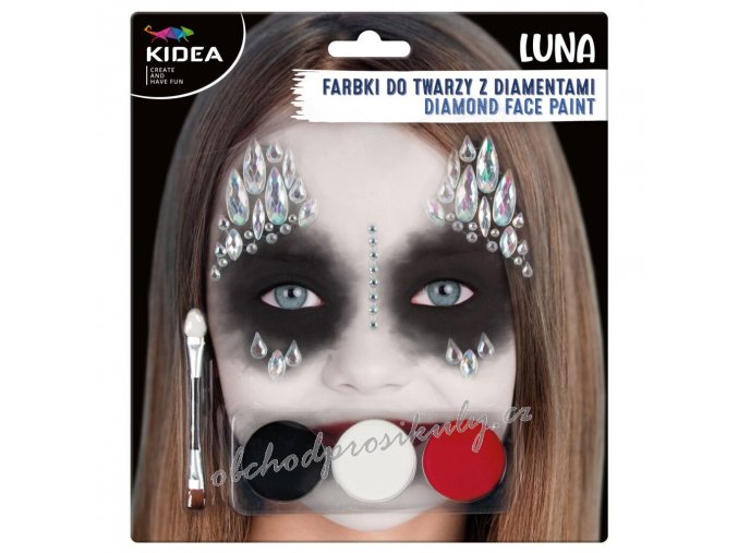 Barvy na obličej KIDEA - Luna s diamanty - FDTZLDKA