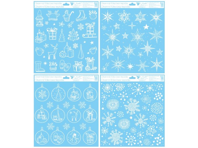 Okenní fólie s glitrem 30x33,5 cm