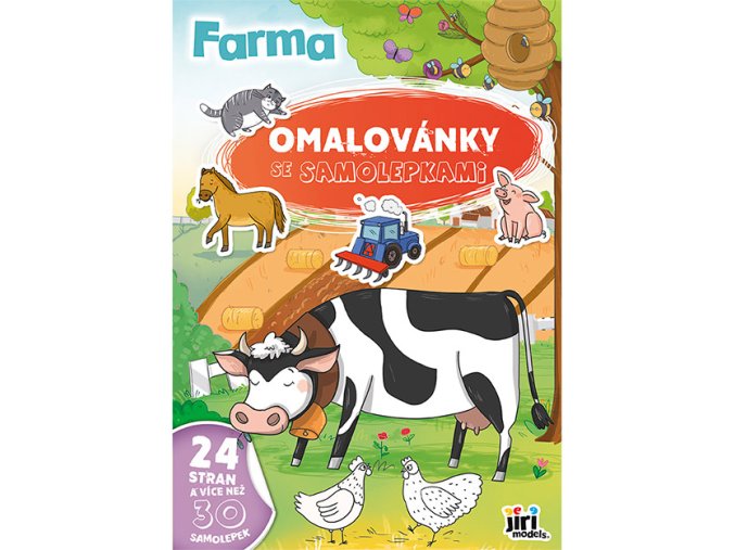 0008644 omalovanky a4 se samolepkami farma