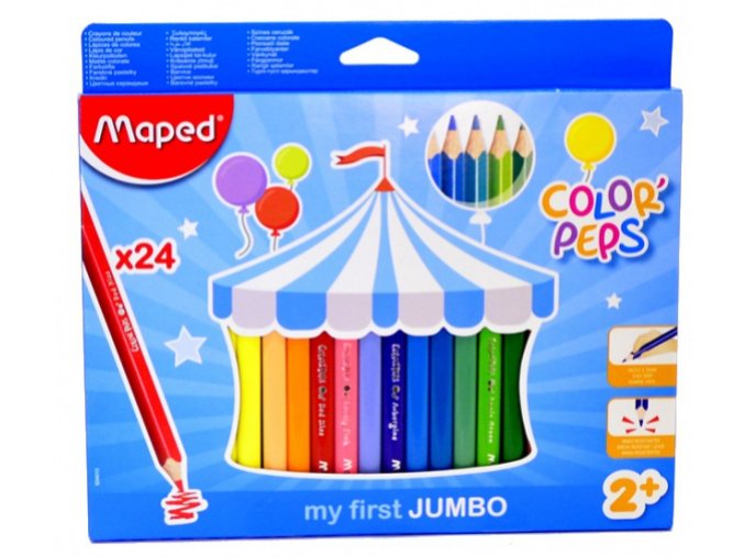 pastelky maped jumbo trojhranne 24 ks 0086 9834013 original