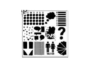 Šablona 6"x6" , Stencil Life Tidbits, mini