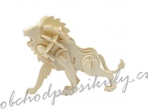 3D dřevěný model lev