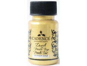 metalicka akrylova barva dora metalic syta zlata rich gold 50 ml