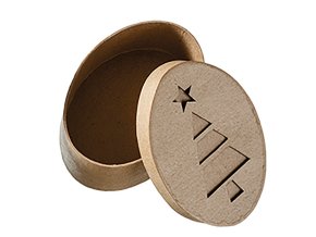 krabicka pappart z papermache k dotvoreni 8x11x5 cm podstava oval