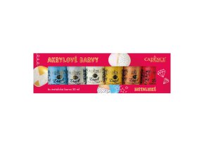 akrylove barvy cadence sada 6 x 30 ml metalicke