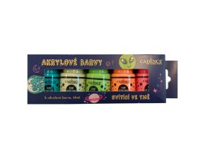 akrylove barvy cadence sada 5ks 30ml svitici ve tme