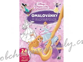 0006338 omalovanky a4 se samolepkami disney princezny