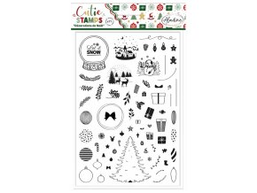 razitka cutie stamps 71 ks vanocni dekorace