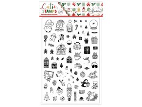 razitka cutie stamps 74 ks vanocni nezbytnosti