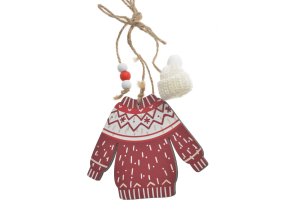 5fdbcfe20360421ca2ccbe13af7026d8 hae 226297 drewniana zawieszka sweter z czapka 12cml x 0 5cmw x 10cmh 288 24 pcs red