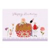 postkarte mit muffin happy birthday