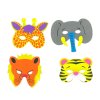 Maska zvířátko - 2 ks, žirafa a tygr - 021600