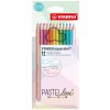 Akvarelové pastelky - STABILOaquacolor - Pastellove - 12 ks sada - 12 různých barev