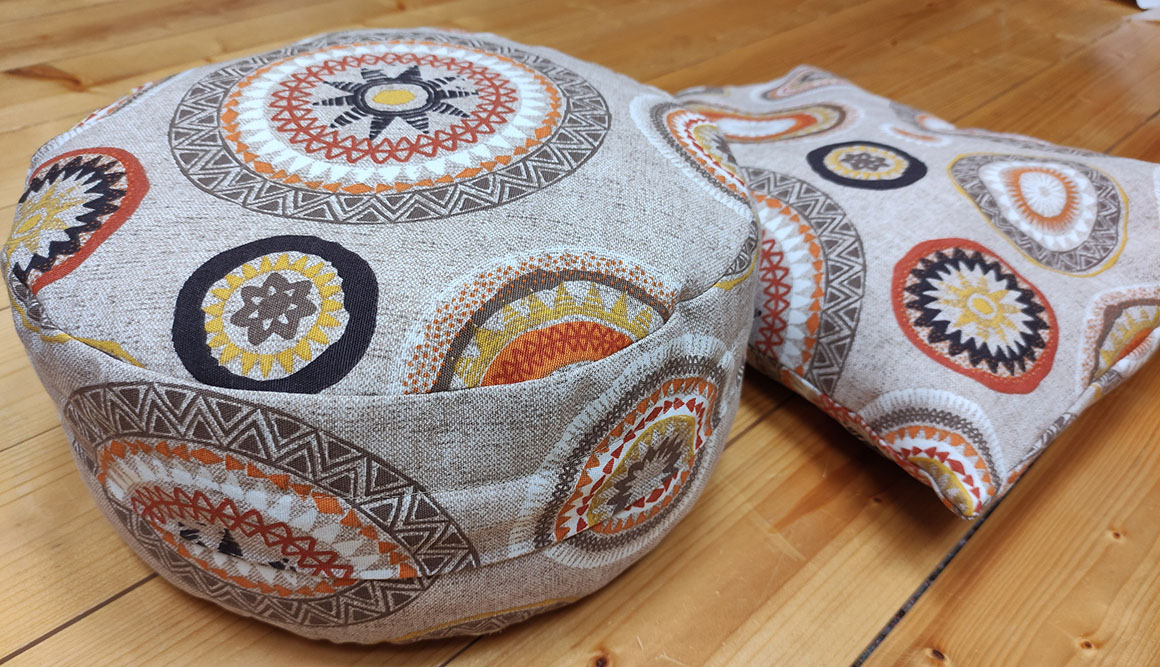 Pohankový meditační polštářek terakota mandala