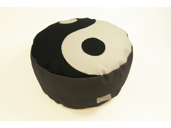 Meditacni pohankovy polstar sedak sedy jin jang