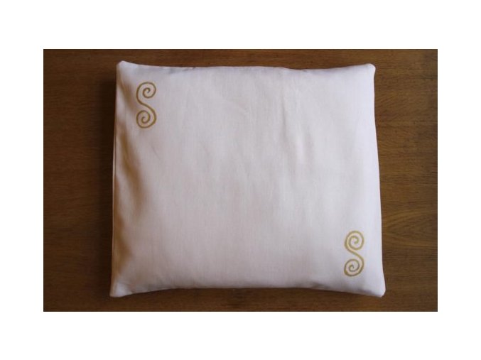 Pohankový polštářek na spaní bílý - spirály