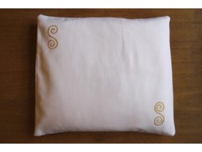 Pohankový polštářek na spaní bílý - spirály