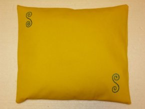 Pohankový polštářek na spaní žlutý - spirály