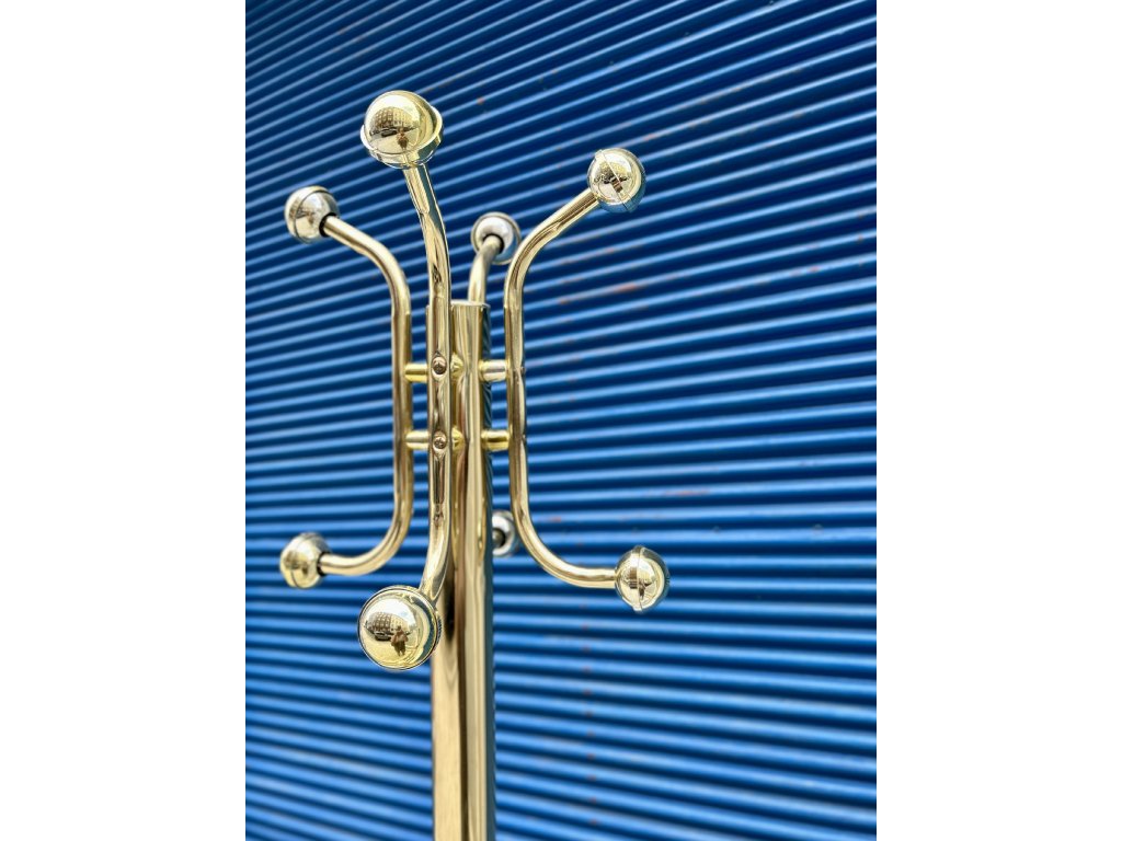 ITALSKÝ VINTAGE TRUBKOVÝ STOJAN VĚŠÁK MRAMOR